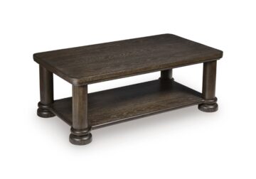 Bannette Dark Brown Rectangular Cocktail Table