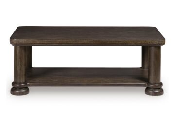 Bannette Dark Brown Rectangular Cocktail Table - Image 2