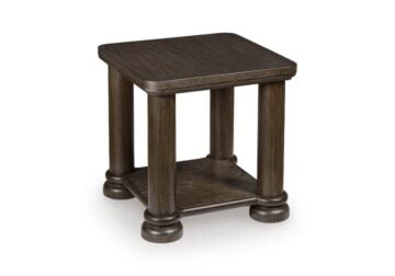 Bannette Dark Brown Square End Table