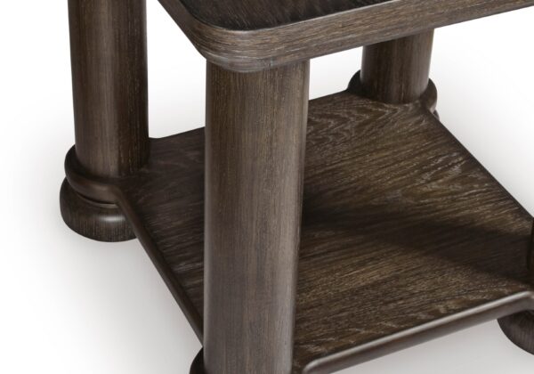 Bannette Dark Brown Square End Table - Image 4