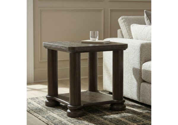 Bannette Dark Brown Square End Table - Image 3